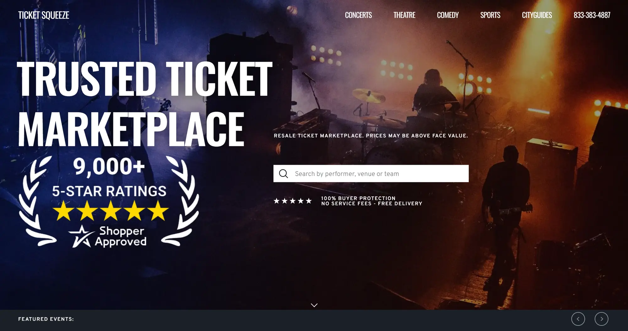 ticket squeeze website template